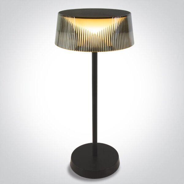 ONE-light Venkovní nabíjecí stolní lampa Flam černá USB stmívací 2W, IP44, teplá bílá