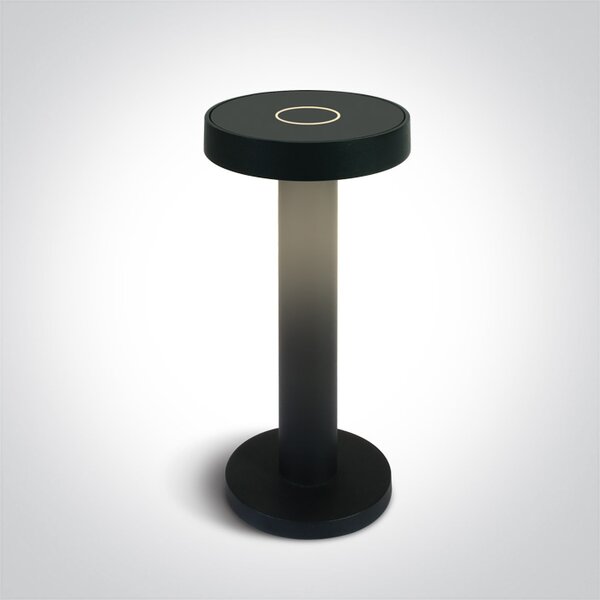 ONE-light Venkovní nabíjecí stolní lampa Rexo černá USB stmívací 2,5W, IP65, teplá bílá