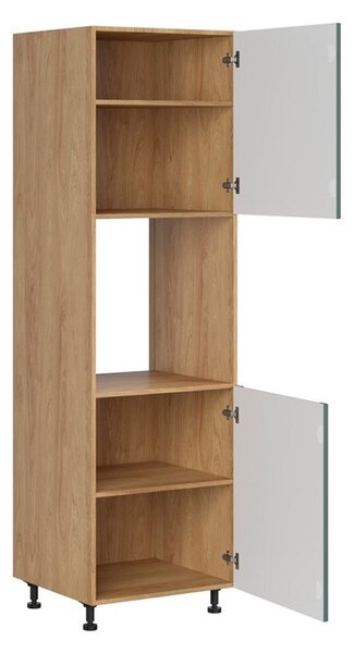 BRW Kuchyně Family Line Iris DPS-60/207-P/P, dub hikora/boho green matt