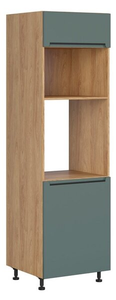 BRW Kuchyně Family Line Iris DPS-60/207-L/O, dub hikora/boho green matt