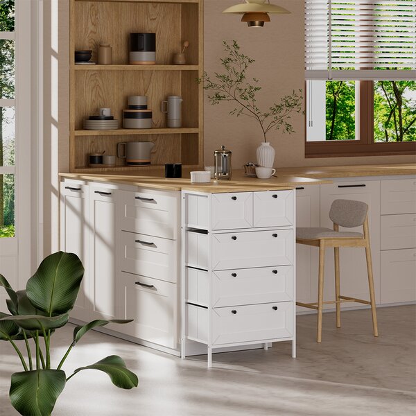 Komoda Vicco Belaro Bílá 56 x 95 cm s 5 zásuvkami, Model 51895