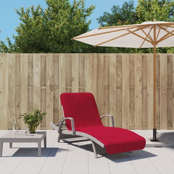 Plážové osušky 2 ks vínové 75 x 200 cm textil 400 GSM