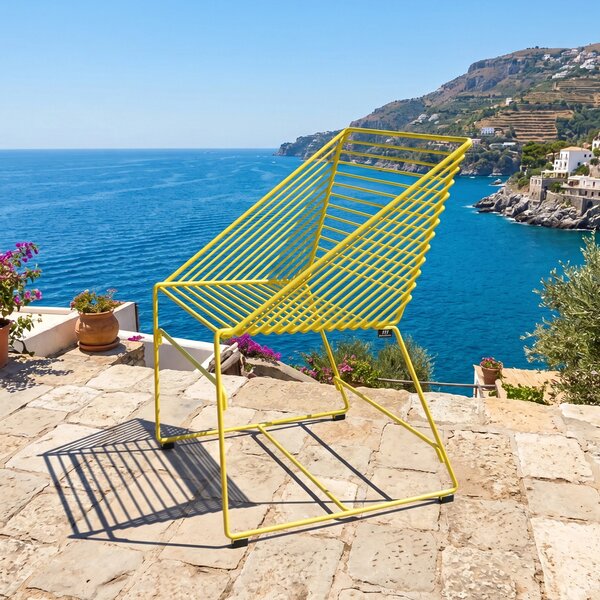 111 Furniture Designová zahradní židle Elion Barva: Žlutá