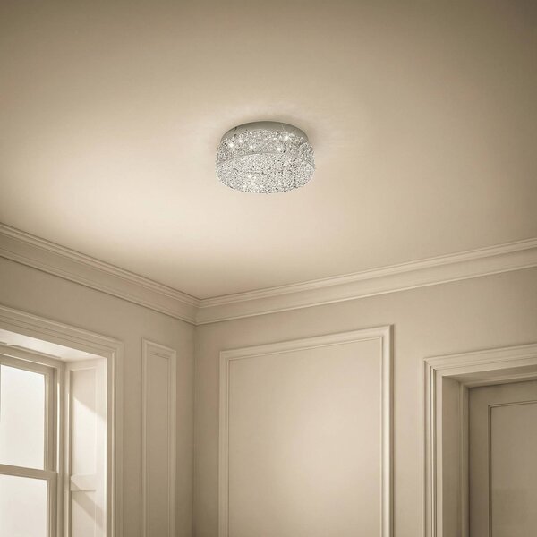 Lucande Stropní LED světlo Felias, kulatý tvar, Chrom / stříbro, Ložnice, Moderní
