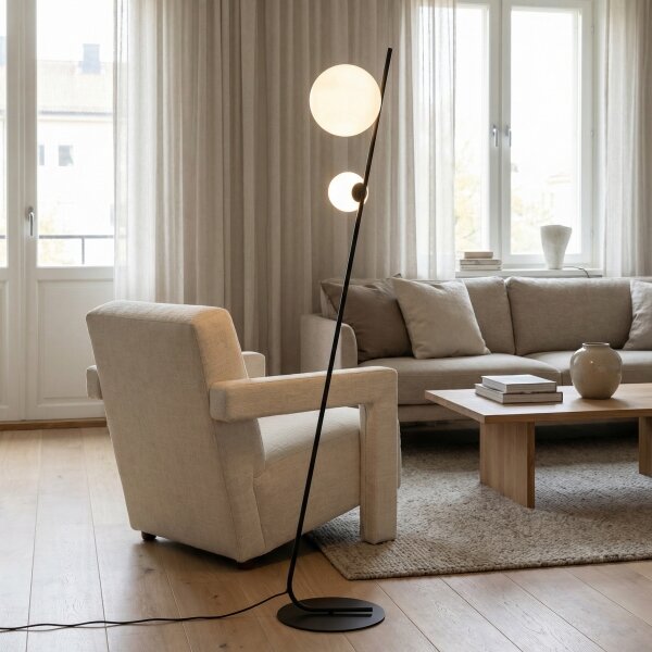 Stojací lampa TATU 2xG9/8W/230V černá