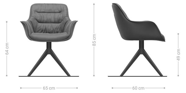 DELIFE Jídelní židle Kaira-Flex bouclé měkký tmavě béžová křížová podnož široká černá 360° otočný houpací funkce