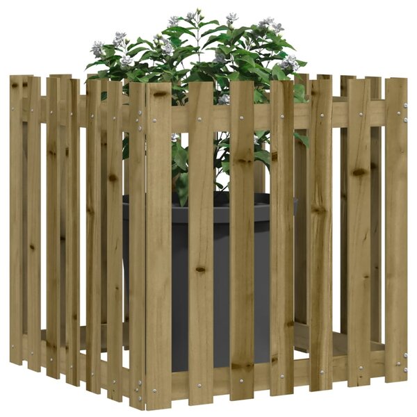 Zahradní truhlík plotový design 70x70x70 cm impregnované dřevo