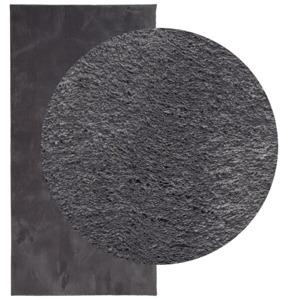 Koberec HUARTE krátký vlas měkký a pratelný antracit 100x200 cm