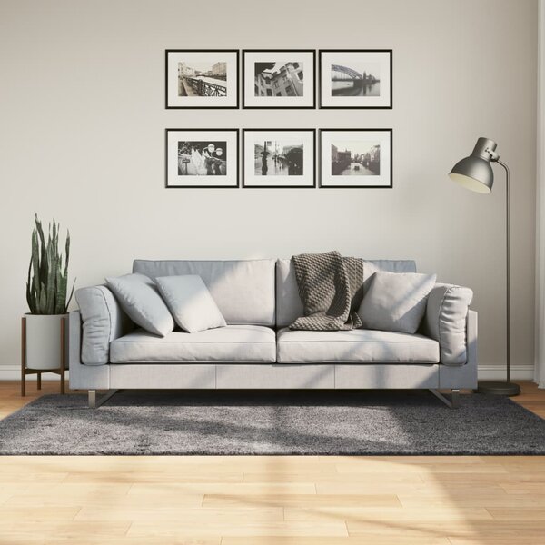 Koberec HUARTE krátký vlas měkký a pratelný antracit 100x200 cm