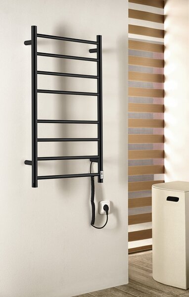 Sapho Sapho, REDONDO elektrický sušák ručníků, kulatý, 630x1160 mm, 130 W, leštěná nerez, ER230V
