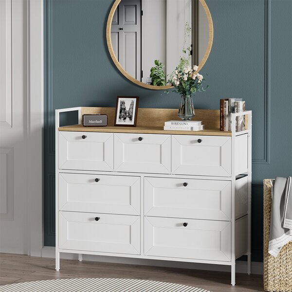 Komoda Vicco Belaro Bílá 98 x 85 cm se 7 zásuvkami, Model 51900