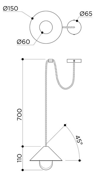 Contain designová závěsná svítidla Alba Top Pendant (průměr 22 cm)