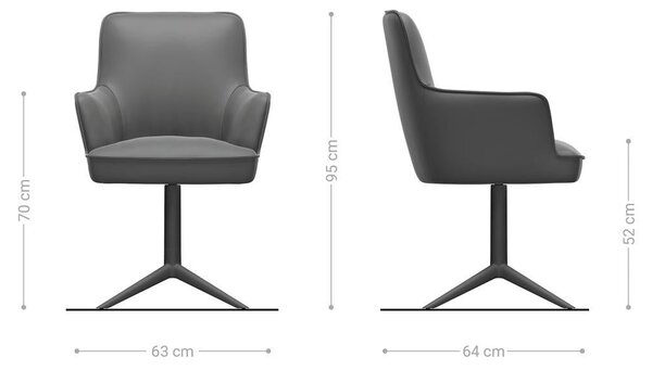 DELIFE Jídelní židle Heira-Flex s područkami bouclé měkký béžová bílá křížová podnož otočná 360° houpací funkce taštičkové pružiny