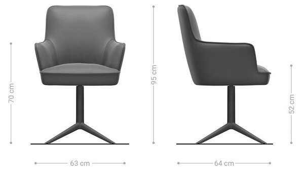 DELIFE Jídelní židle Heira-Flex s područkami beránek béžová černá křížová podnož otočný o 360° houpací funkce taštičkové pružiny