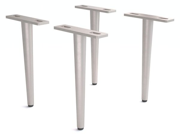 DELIFE Podnož zúžená 20 cm kov stříbrná (sada 4 kusů)
