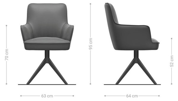 DELIFE Jídelní židle Heira-Flex s područkami bouclé měkký béžová křížová podnož široká nerezová ocel 360° otočný houpací funkce taštičkové pružiny