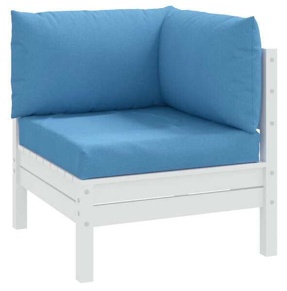 Podušky na palety 3 ks modrá melanž textil