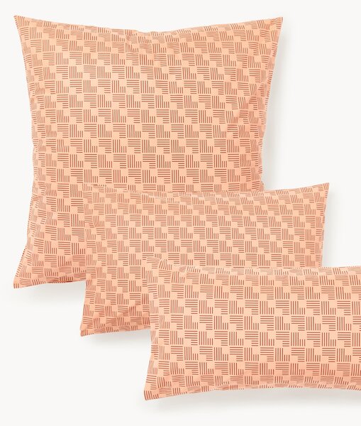 Povlak na polštář z bavlněného perkálu's geometrickým potiskem Inki