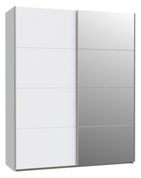 Šatní skříň se zrcadlem KARO 170x210x61 cm bílá