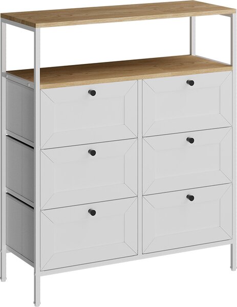 Komoda Vicco Belaro Bílá 80 x 95 cm 6 zásuvek, Model 51897