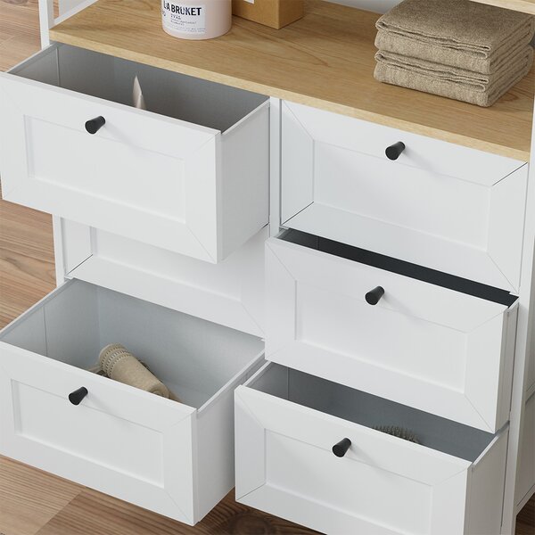 Komoda Vicco Belaro Bílá 80 x 95 cm 6 zásuvek, Model 51897