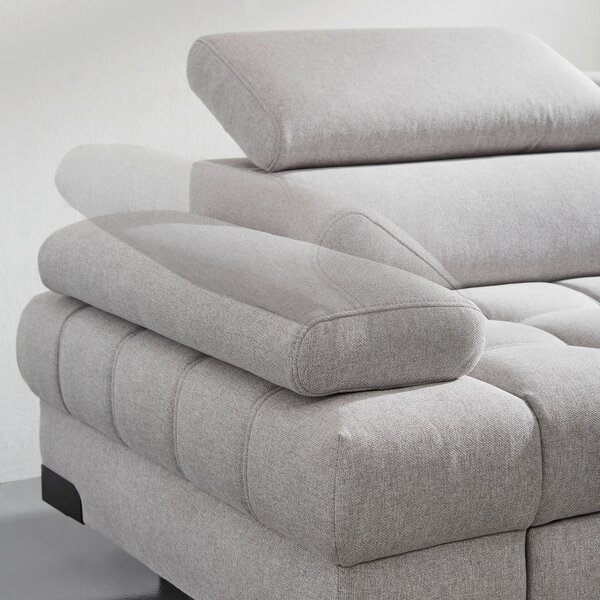 SEDACÍ SOUPRAVA, textil, barvy stříbra Welnova - Sedací soupravy