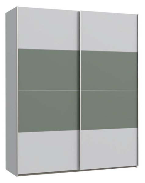 Šatní skříň KARO 170x210x61 cm šedá/zelená