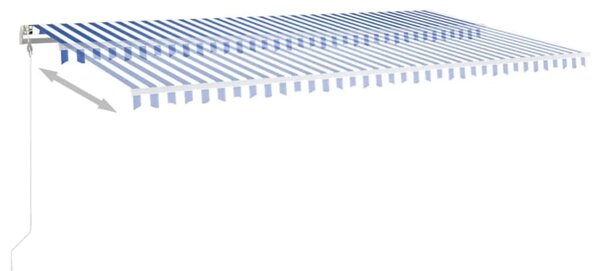 Automatická zatahovací markýza 600 x 350 cm modrobílá