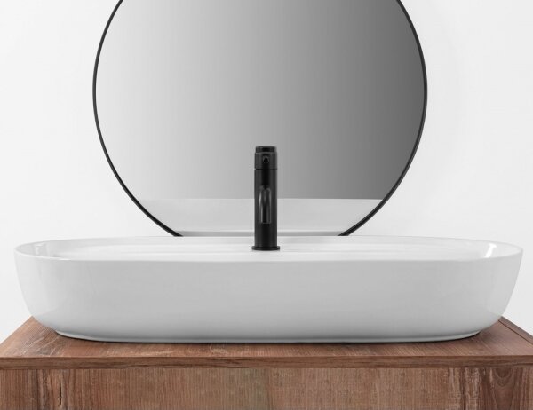 REA-U2541 - Umyvadlo na desku AURA 41x81 cm keramika/lesklá bílá