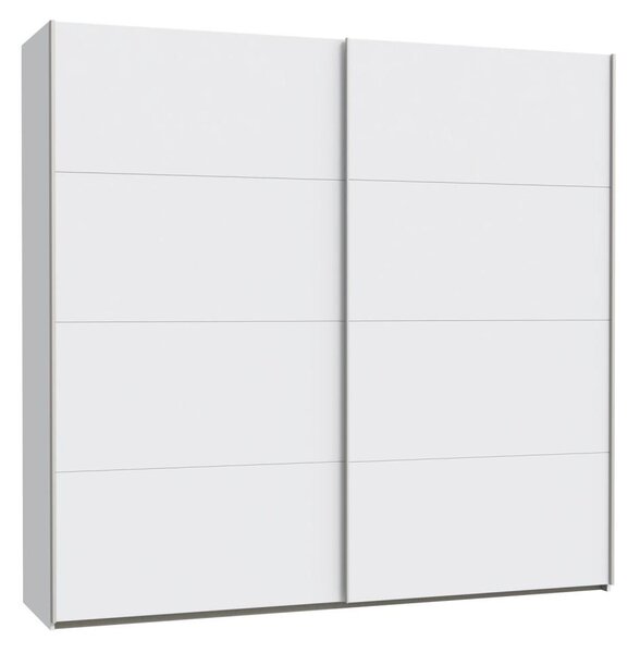 Šatní skříň se zrcadlem KARO 220x210x61 cm bílá