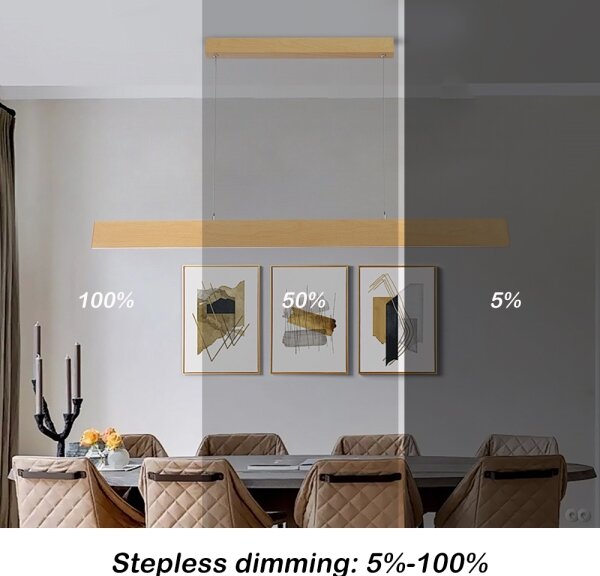 Brilagi - LED Stm. lustr na lanku SLIMLINE LED/40W/230V 3000-6000K dekor dubu+DO