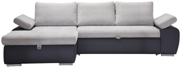 ROHOVÁ SEDAČKA, textil, světle šedá, tmavě šedá Xora - Sedací soupravy