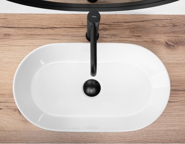 REA-U9108 - Umyvadlo na desku LAYLA 30x53 cm keramika/lesklá bílá