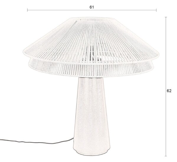 Béžová bavlněná stolní lampa DUTCHBONE ELON