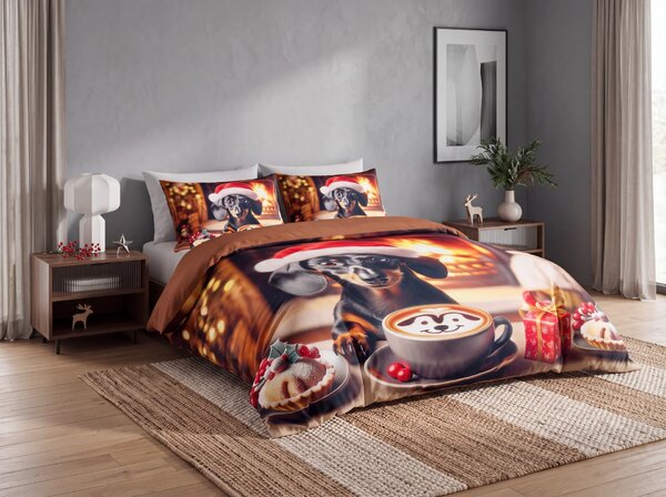 3D Flanelové povlečení z mikrovlákna WARM WOOFS barevné + povlak na polštářek 40x50 cm zdarma Rozměr povlečení: 70 x 90 cm | 140 x 200 cm