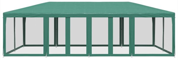 Party stan s 12 síťovanými bočnicemi zelený 8 x 4 m HDPE