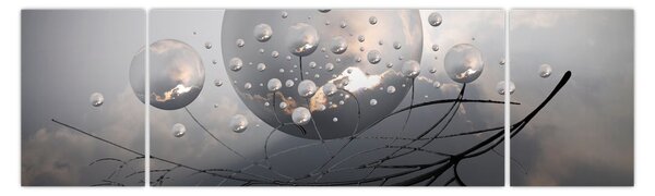 Obraz abstraktních koulí (170x50 cm)