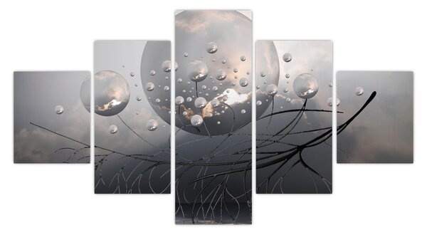 Obraz abstraktních koulí (125x70 cm)
