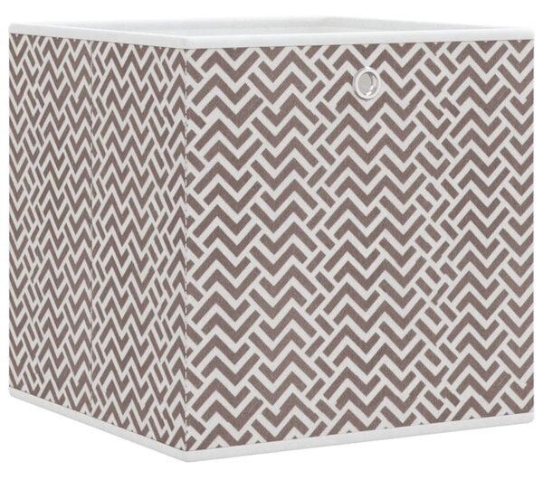 Skládací úložné boxy 10 ks hnědé 32x32x32 cm netkaná textilie