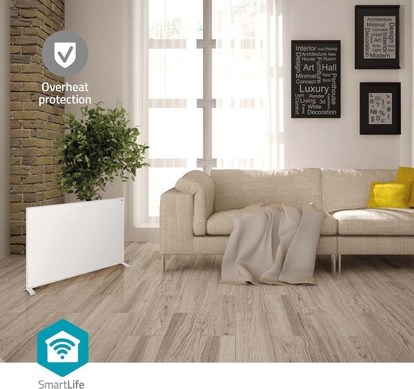 Nedis HTIP700WTW - Infr. topný panel 700W/230V/1xCR2025 120x62 cm WT IP44 + DO