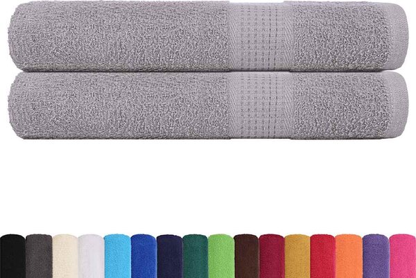 Ručníky FROGN 2 ks šedé 100x200 cm 360 g/m²