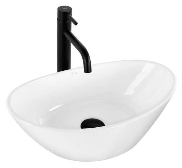 REA-U6802 - Umyvadlo na desku KATE 27x45 cm keramika/lesklá bílá