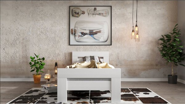 Postel z masivu NEX - buk bílá 140 x 200 cm