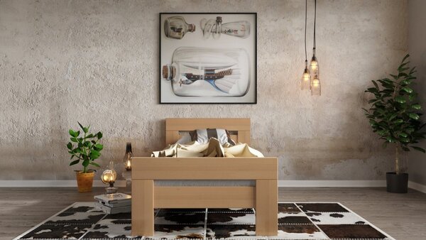 Postel z masivu NEX - buk natur 180 x 200 cm