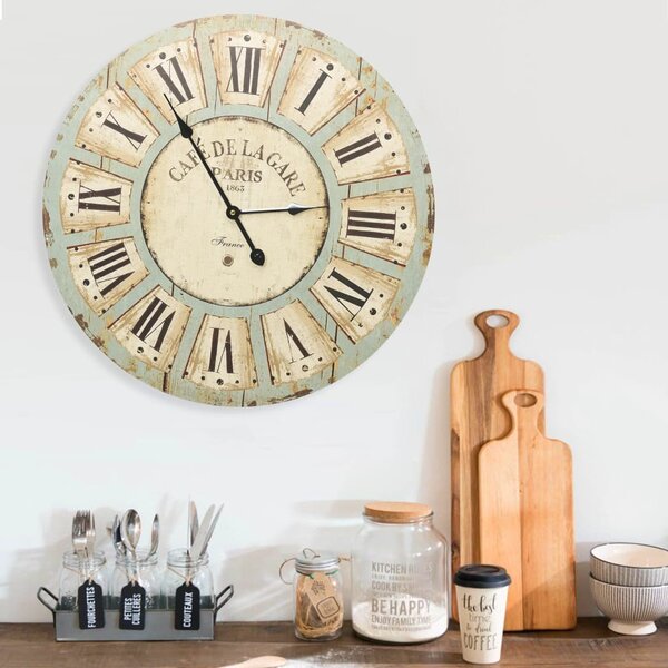 Nástěnné hodiny vícebarvené 60 cm MDF