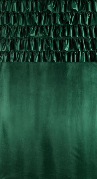ZATEMŇOVACÍ ZÁVĚS NA PÁSCE AURA 140X270 CM TMAVĚZELENÁ