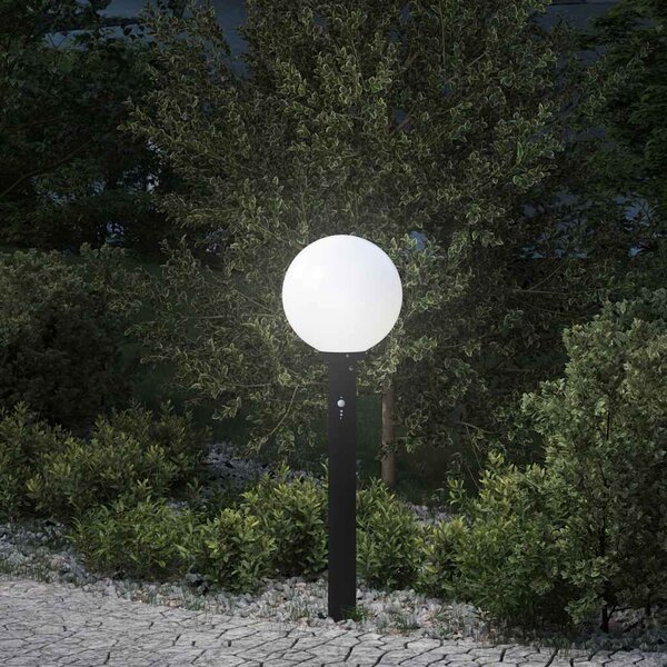 Sloupkové svítidlo se senzorem 80 cm černé IP44