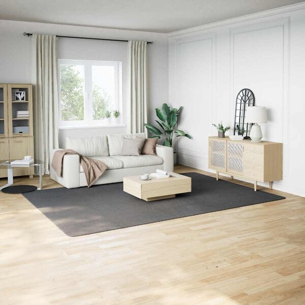 Chlupatý koberec antracitový 240 x 340 cm polyester