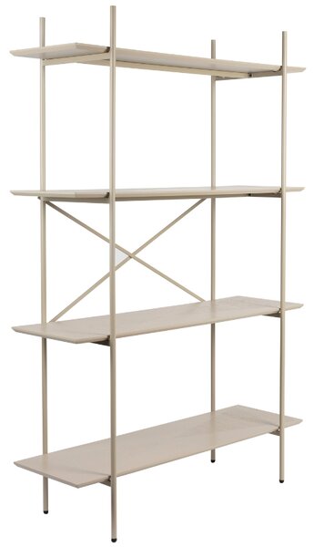 White Label Béžový lakovaný regál WLL MARCIO 120 x 80 cm