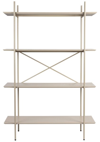 White Label Béžový lakovaný regál WLL MARCIO 120 x 80 cm